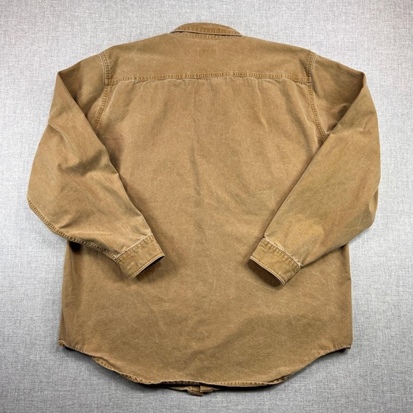 VTG 90s Patagonia Heavy Twill Canvas Work Shirt Men XL XXL Brown Utility Gorp - Picture 4 of 8